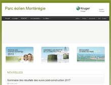 Tablet Screenshot of parceolienmonteregie.com